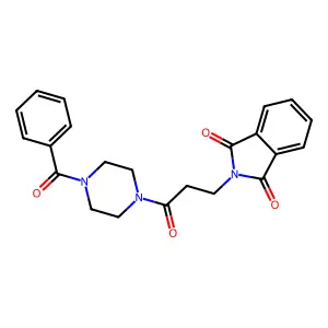 2-[3-(4-benzoyl-1-piperazinyl)-3-oxopropyl]-1H-isoindole-1,3(2H)-dione structure