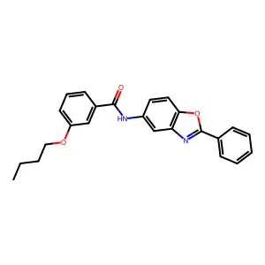 3-butoxy-N-(2-phenyl-1,3-benzoxazol-5-yl)benzamide structure