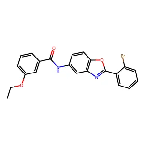 N-[2-(2-bromophenyl)-1,3-benzoxazol-5-yl]-3-ethoxybenzamide structure