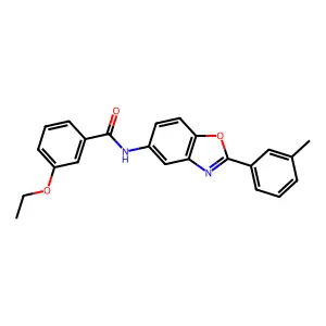 3-ethoxy-N-[2-(3-methylphenyl)-1,3-benzoxazol-5-yl]benzamide structure