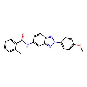N-[2-(4-methoxyphenyl)benzotriazol-5-yl]-2-methylbenzamide structure