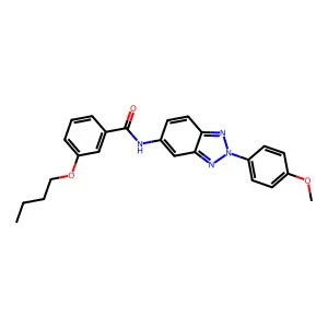 3-butoxy-N-[2-(4-methoxyphenyl)benzotriazol-5-yl]benzamide structure