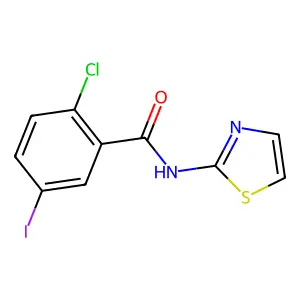 2-chloro-5-iodo-N-(1,3-thiazol-2-yl)benzamide structure