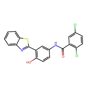 N-[3-(1,3-benzothiazol-2-yl)-4-hydroxyphenyl]-2,5-dichlorobenzamide structure