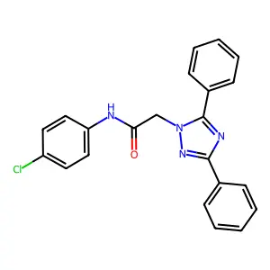 N-(4-Chlorophenyl)-2-(3,5-diphenyl-1H-1,2,4-triazol-1-yl)acetamide structure