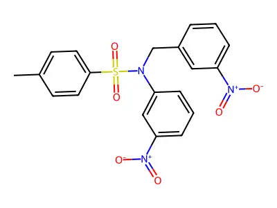 4-Methyl-N-(3-nitro-benzyl)-N-(3-nitro-phenyl)-benzenesulfonamide structure