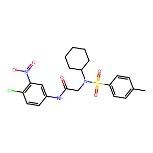 N-(4-Chloro-3-nitro-phenyl)-2-[cyclohexyl-(toluene-4-sulfonyl)-amino]-acetamide structure