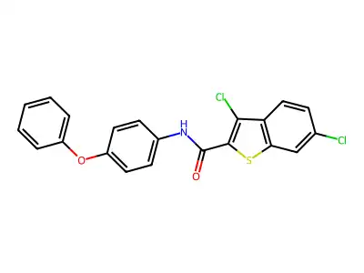 3,6-Dichloro-N-(4-phenoxyphenyl)benzo[b]thiophene-2-carboxamide structure