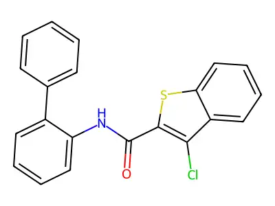 N-([1,1'-Biphenyl]-2-yl)-3-chlorobenzo[b]thiophene-2-carboxamide structure