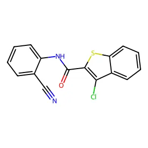 3-Chloro-N-(2-cyanophenyl)benzo[b]thiophene-2-carboxamide structure