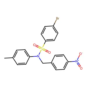 4-Bromo-N-(4-nitrobenzyl)-N-(p-tolyl)benzenesulfonamide structure
