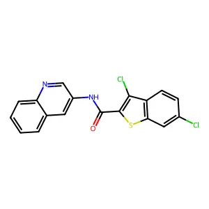 3,6-Dichloro-N-(quinolin-3-yl)benzo[b]thiophene-2-carboxamide structure