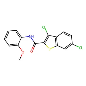 3,6-Dichloro-N-(2-methoxyphenyl)benzo[b]thiophene-2-carboxamide structure
