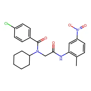 4-Chloro-N-cyclohexyl-N-[(2-methyl-5-nitro-phenylcarbamoyl)-methyl]-benzamide structure