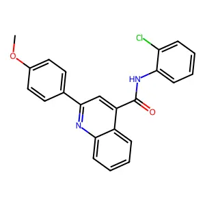 N-(2-chlorophenyl)-2-(4-methoxyphenyl)quinoline-4-carboxamide structure