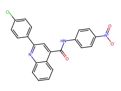 2-(4-chlorophenyl)-N-(4-nitrophenyl)quinoline-4-carboxamide structure