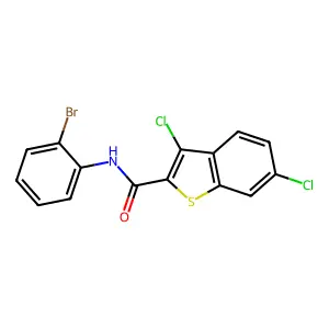 N-(2-Bromophenyl)-3,6-dichlorobenzo[b]thiophene-2-carboxamide structure