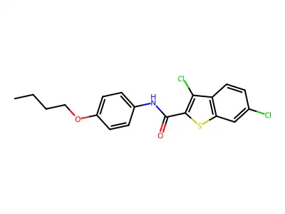 N-(4-Butoxyphenyl)-3,6-dichlorobenzo[b]thiophene-2-carboxamide structure