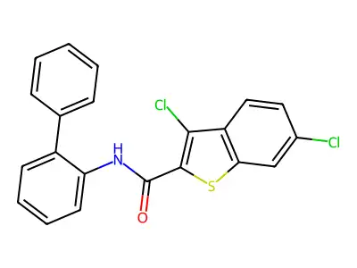 N-([1,1'-Biphenyl]-2-yl)-3,6-dichlorobenzo[b]thiophene-2-carboxamide structure