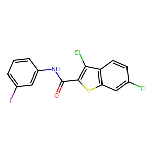 3,6-Dichloro-N-(3-iodophenyl)benzo[b]thiophene-2-carboxamide structure