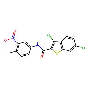 3,6-Dichloro-N-(4-methyl-3-nitrophenyl)benzo[b]thiophene-2-carboxamide structure