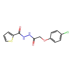N'-(2-(4-Chlorophenoxy)acetyl)thiophene-2-carbohydrazide structure