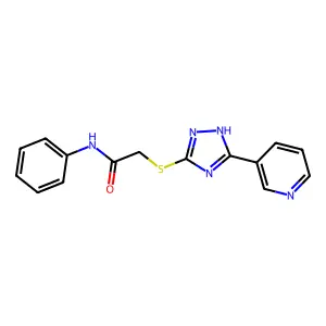 N-Phenyl-2-((3-(pyridin-3-yl)-1H-1,2,4-triazol-5-yl)thio)acetamide structure