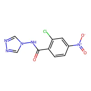 2-chloro-4-nitro-N-(1,2,4-triazol-4-yl)benzamide structure