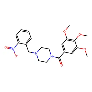 [4-[(2-Nitrophenyl)methyl]piperazin-1-yl]-(3,4,5-trimethoxyphenyl)methanone structure