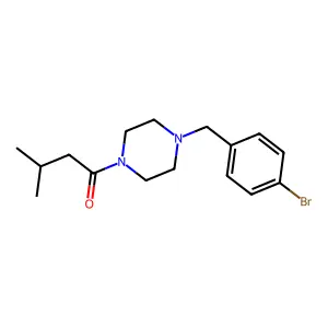 1-[4-(4-Bromobenzyl)piperazin-1-yl]-3-methylbutan-1-one structure