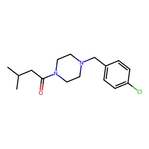 1-[4-(4-Chlorobenzyl)piperazin-1-yl]-3-methylbutan-1-one structure