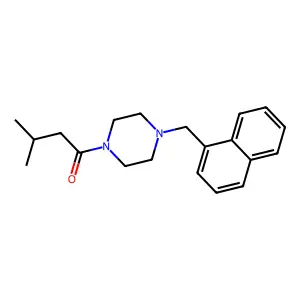 3-Methyl-1-[4-(naphthalen-1-ylmethyl)piperazin-1-yl]butan-1-one structure
