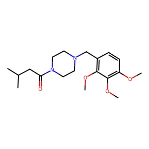 3-Methyl-1-[4-[(2,3,4-trimethoxyphenyl)methyl]piperazin-1-yl]butan-1-one structure