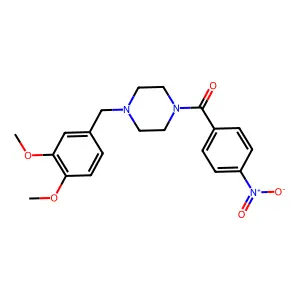 [4-(3,4-Dimethoxybenzyl)piperazin-1-yl](4-nitrophenyl)methanone structure