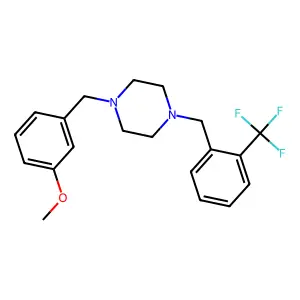 1-(3-Methoxybenzyl)-4-[2-(trifluoromethyl)benzyl]piperazine structure