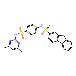 N-{4-[(4,6-dimethylpyrimidin-2-yl)sulfamoyl]phenyl}-9H-fluorene-2-sulfonamide structure