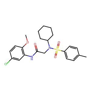 N-(5-Chloro-2-methoxyphenyl)-2-(N-cyclohexyl-4-methylphenylsulfonamido)acetamide structure