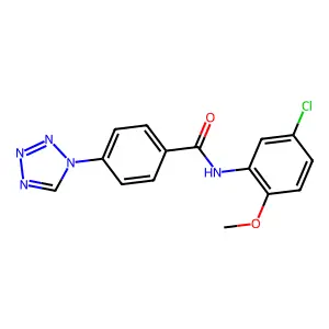 N-(5-chloro-2-methoxyphenyl)-4-(1H-tetrazol-1-yl)benzamide structure