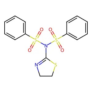 N-(4,5-dihydro-1,3-thiazol-2-yl)-N-(phenylsulfonyl)benzenesulfonamide structure
