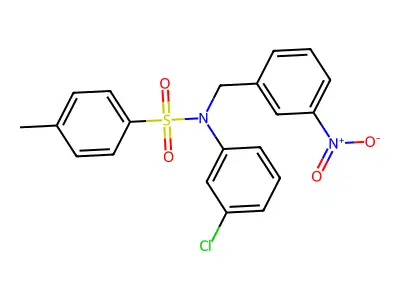 N-(3-Chlorophenyl)-4-methyl-N-(3-nitrobenzyl)benzenesulfonamide structure