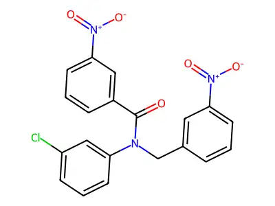 N-(3-Chloro-phenyl)-3-nitro-N-(3-nitro-benzyl)-benzamide structure