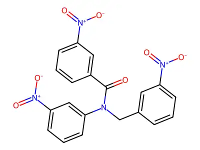 3-Nitro-N-(3-nitro-benzyl)-N-(3-nitro-phenyl)-benzamide structure