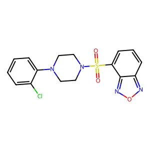 4-[4-(2-Chlorophenyl)piperazin-1-yl]sulfonyl-2,1,3-benzoxadiazole structure