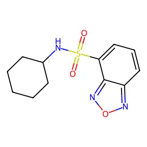 N-cyclohexyl-2,1,3-benzoxadiazole-4-sulfonamide structure