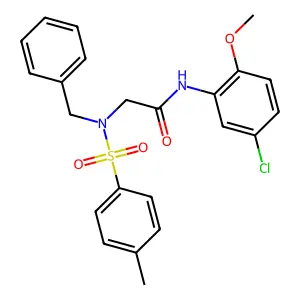 2-(N-Benzyl-4-methylphenylsulfonamido)-N-(5-chloro-2-methoxyphenyl)acetamide structure