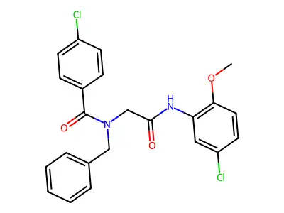 N-Benzyl-4-chloro-N-(2-((5-chloro-2-methoxyphenyl)amino)-2-oxoethyl)benzamide structure