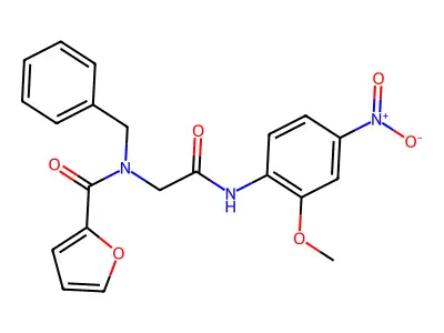 N-Benzyl-N-(2-((2-methoxy-4-nitrophenyl)amino)-2-oxoethyl)furan-2-carboxamide structure