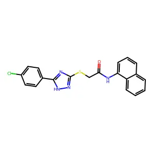2-((3-(4-Chlorophenyl)-1H-1,2,4-triazol-5-yl)thio)-N-(naphthalen-1-yl)acetamide structure