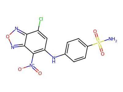 4-[(7-Chloro-4-nitro-2,1,3-benzoxadiazol-5-yl)amino]benzenesulfonamide structure