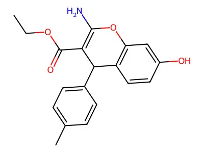 ethyl 2-amino-7-hydroxy-4-(4-methylphenyl)-4H-chromene-3-carboxylate structure